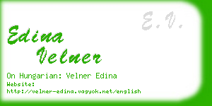 edina velner business card